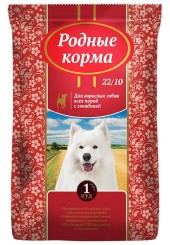 Родные корма сухой корм для взрослых собак всех пород с говядиной 10 кг.